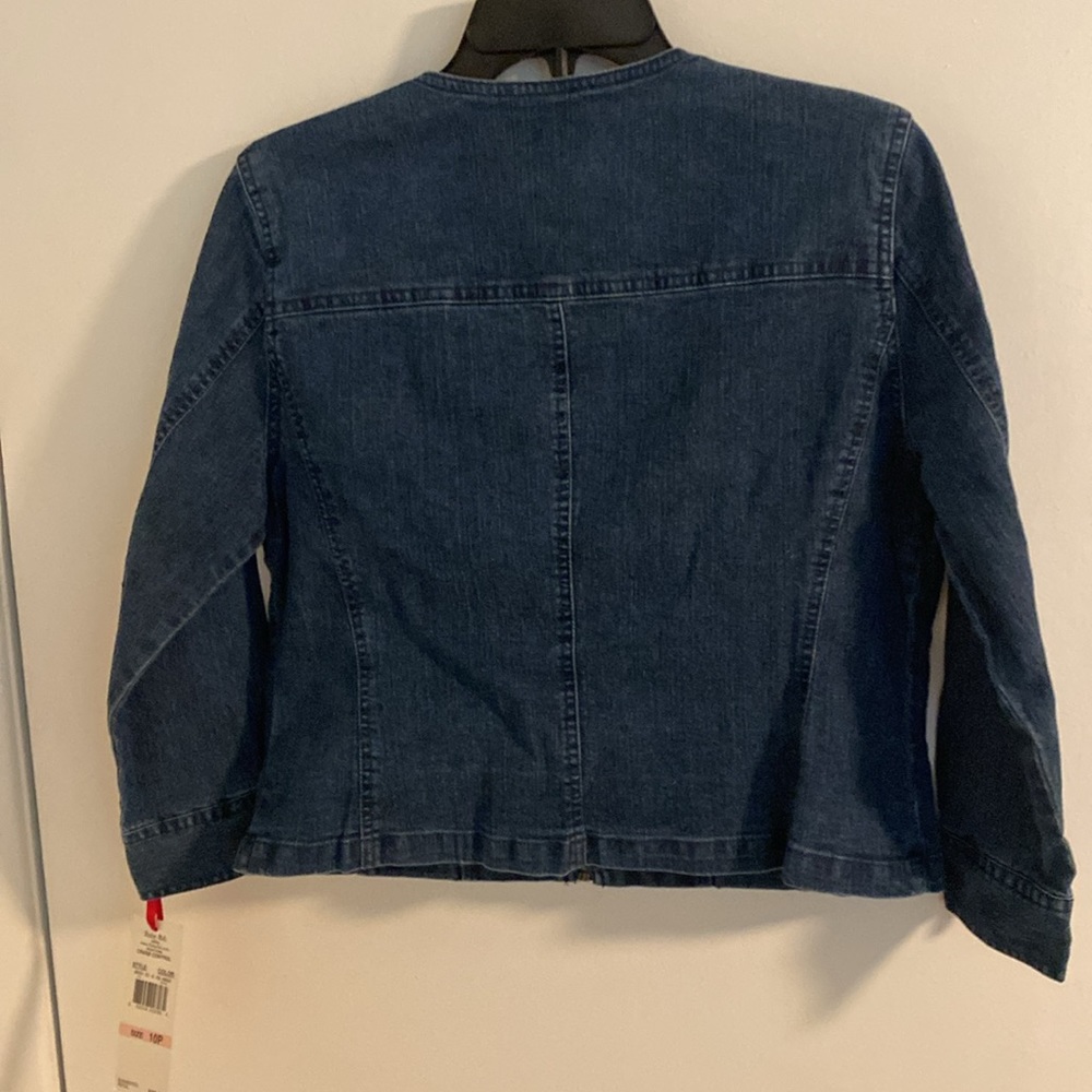 Ruby Rd. Jean Denim Zipper Jacket - Picture 4 of 5
